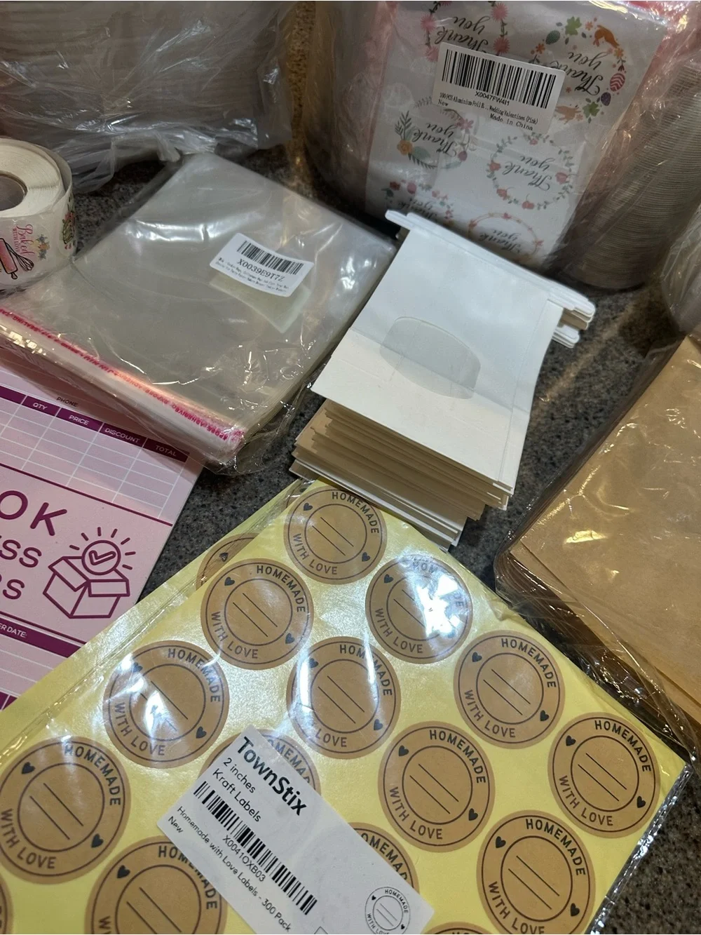 Order Book & Packaging Supplies Bundle - Pink